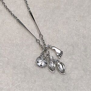 Avon Signed Silver Tone Vintage Unisex Charm Necklace